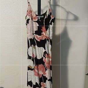 Cupcakes & Cashmere Black and White Wrap Sundress Sleeveless